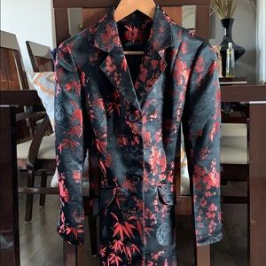Custom tailored Chinese print blazer